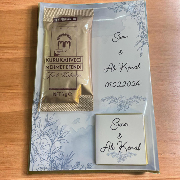 Söz, Nişan, Kız İsteme Kahve ve Çikolata Kart 30 Adet (001)