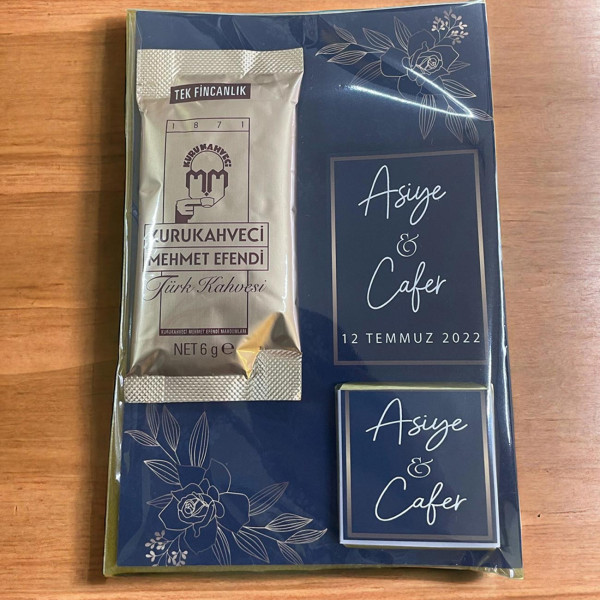 Söz, Nişan, Kız İsteme Kahve ve Çikolata Kart 30 Adet (010)