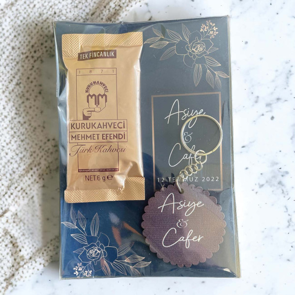 Söz, Nişan, Kız İsteme Kahve ve Anahtarlık Kart Hediyelik 30 Adet (010)