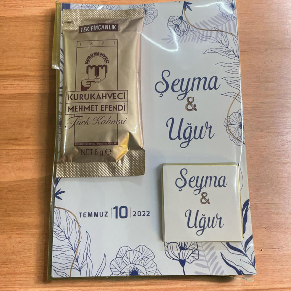 Söz, Nişan, Kız İsteme Kahve ve Çikolata Kart 30 Adet (005)