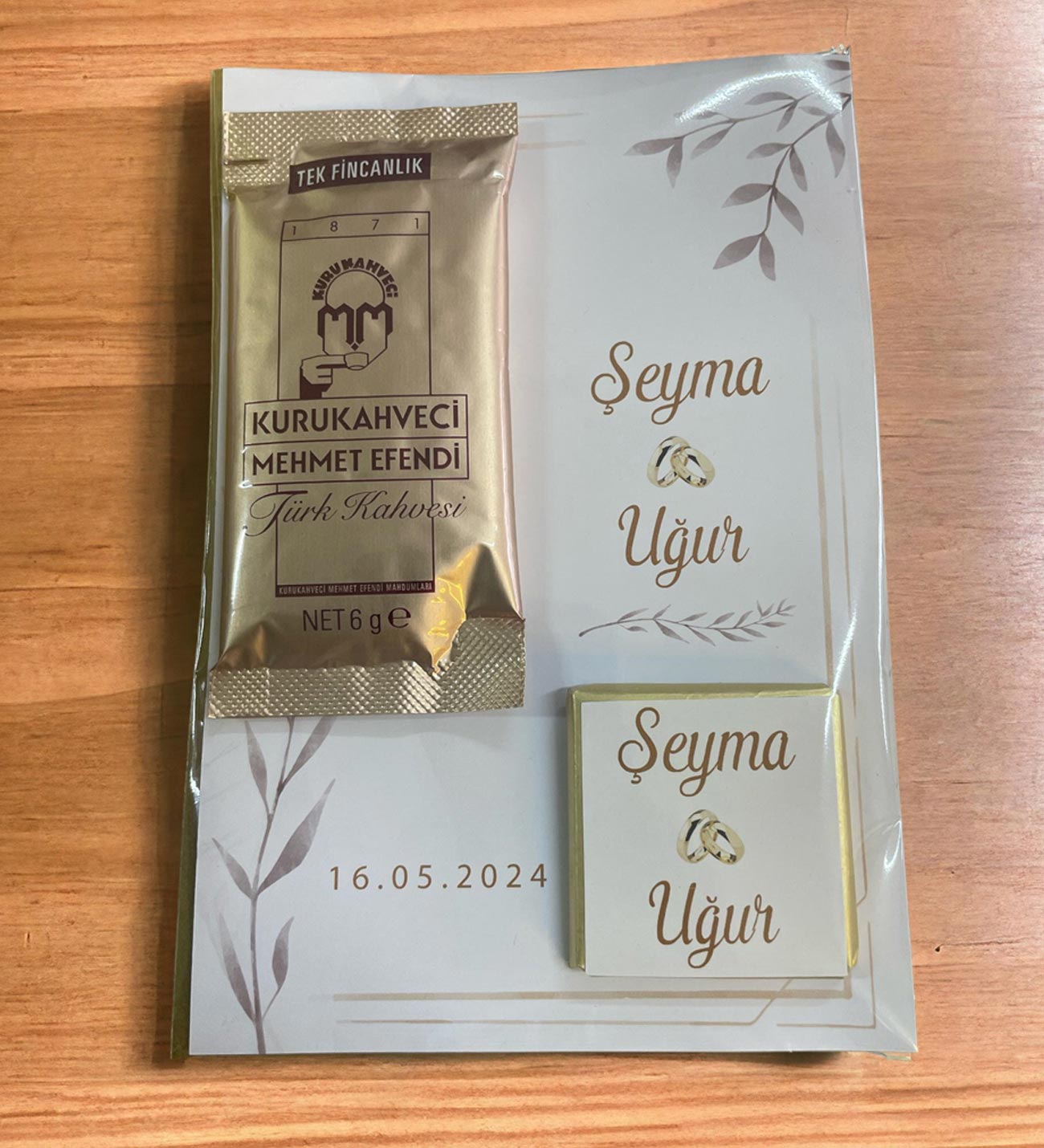 Söz, Nişan, Kız İsteme Kahve ve Çikolata Kart 30 Adet (006)