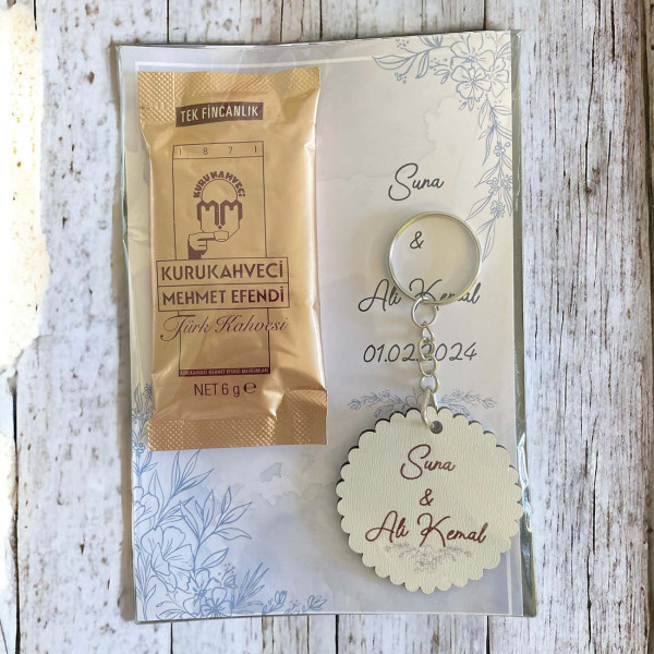 Söz, Nişan, Kız İsteme Kahve ve Anahtarlık Kart Hediyelik 30 Adet (001)