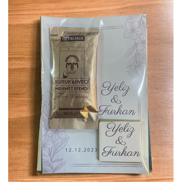 Söz, Nişan, Kız İsteme Kahve ve Çikolata Kart 30 Adet (008)