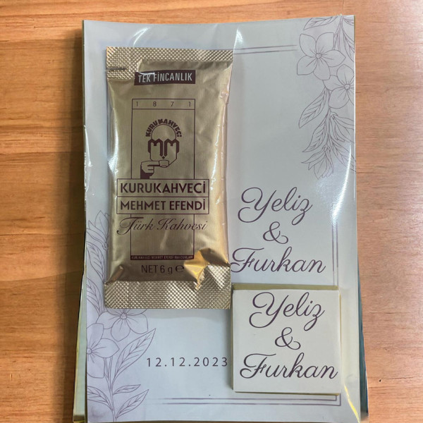 Söz, Nişan, Kız İsteme Kahve ve Çikolata Kart 30 Adet (008)