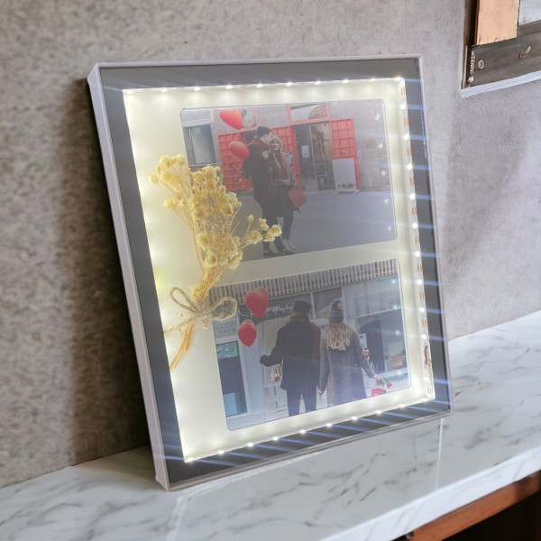 Sihirli Ayna Ledli Fotoğraf Çerçevesi Dikdörtgen