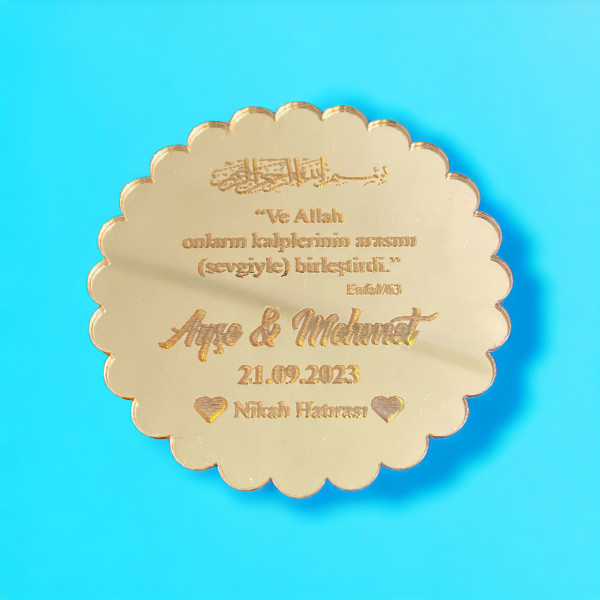 Söz Nişan Düğün Hediyesi Pleksi Magnet 005