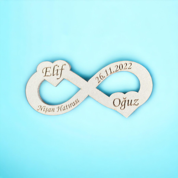 Söz Nişan Düğün Hediyesi Ahşap Magnet 002