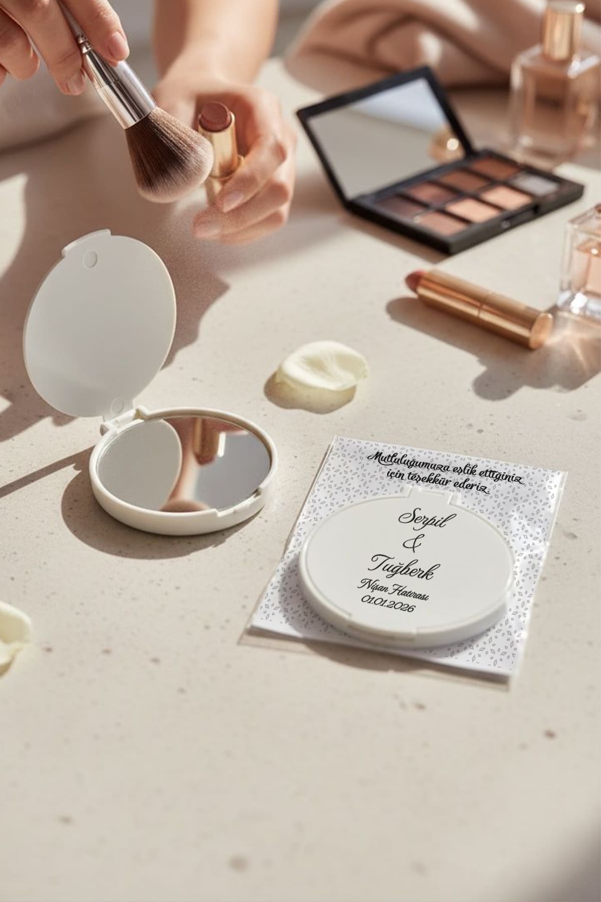 Söz - Nişan - Nikah Hediyesi Kapaklı Ayna 001