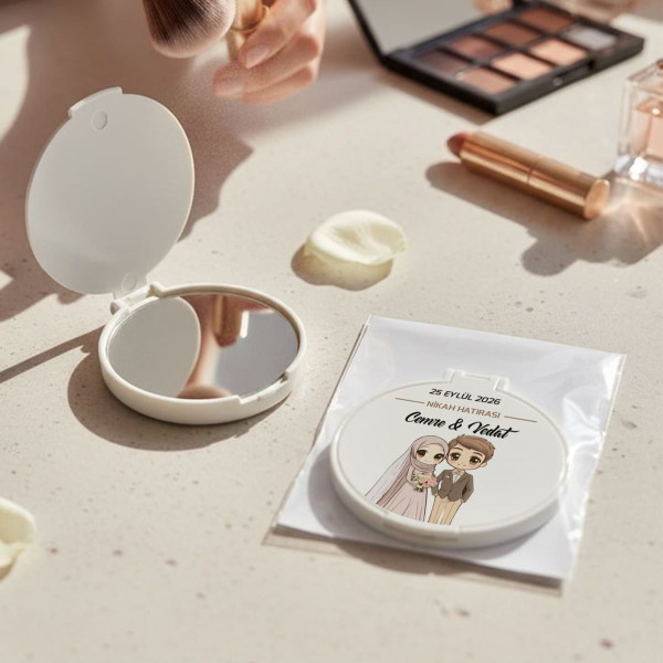 Söz - Nişan - Nikah Hediyesi Kapaklı Ayna 010