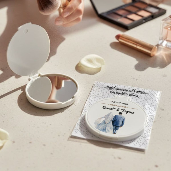 Söz - Nişan - Nikah Hediyesi Kapaklı Ayna 011