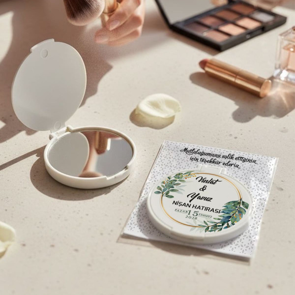 Söz - Nişan - Nikah Hediyesi Kapaklı Ayna 012