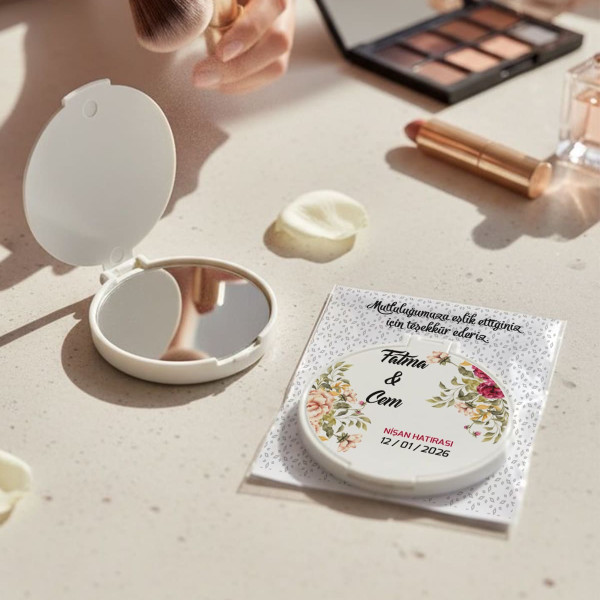 Söz - Nişan - Nikah Hediyesi Kapaklı Ayna 016