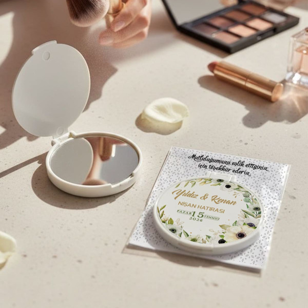 Söz - Nişan - Nikah Hediyesi Kapaklı Ayna 017