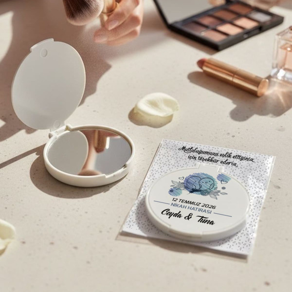 Söz - Nişan - Nikah Hediyesi Kapaklı Ayna 018