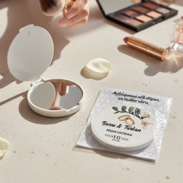 Söz - Nişan - Nikah Hediyesi Kapaklı Ayna 019