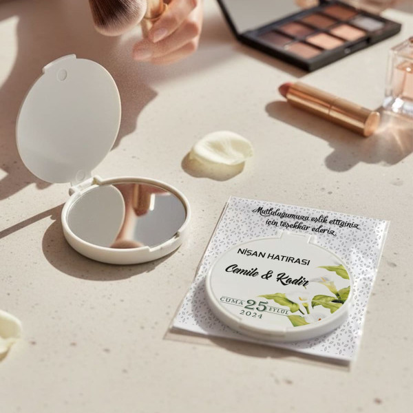 Söz - Nişan - Nikah Hediyesi Kapaklı Ayna 021