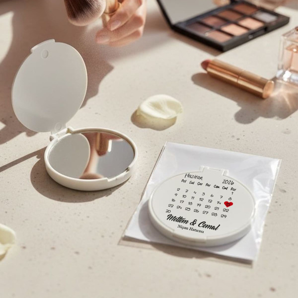 Söz - Nişan - Nikah Hediyesi Kapaklı Ayna 004