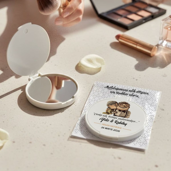 Söz - Nişan - Nikah Hediyesi Kapaklı Ayna 006