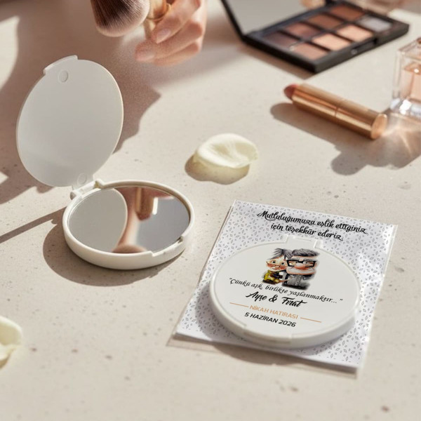 Söz - Nişan - Nikah Hediyesi Kapaklı Ayna 007