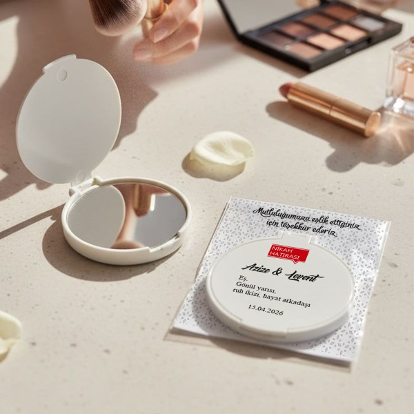 Söz - Nişan - Nikah Hediyesi Kapaklı Ayna 008