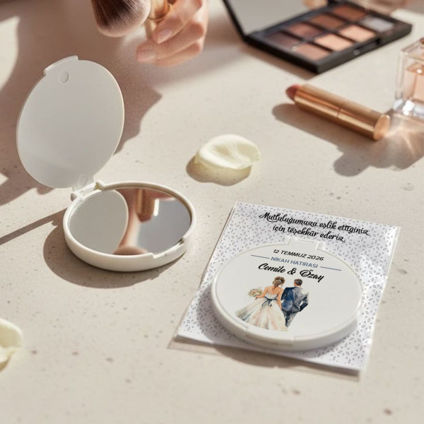 Söz - Nişan - Nikah Hediyesi Kapaklı Ayna 009