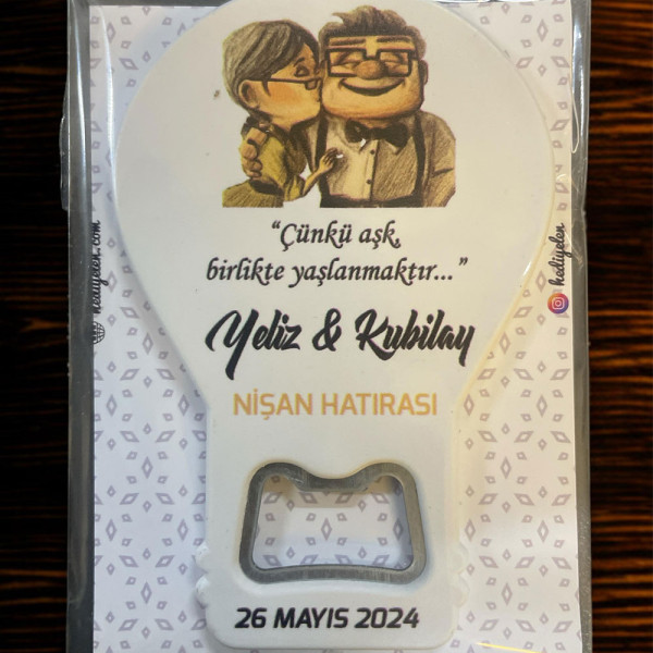 Söz, Nişan, Nikah, Düğün Hediyesi Balon Açacak Magnet Kart ve Ambalajlı Tek Tek (blnmg12)