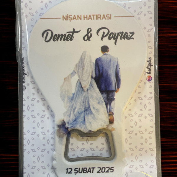 Söz, Nişan, Nikah, Düğün Hediyesi Balon Açacak Magnet Kart ve Ambalajlı Tek Tek (blnmg14)
