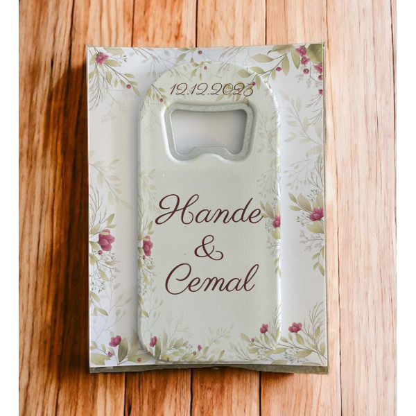 Nikah - Düğün - Nişan Uzun Açacak Magnet Hediyesi 30 adet 008