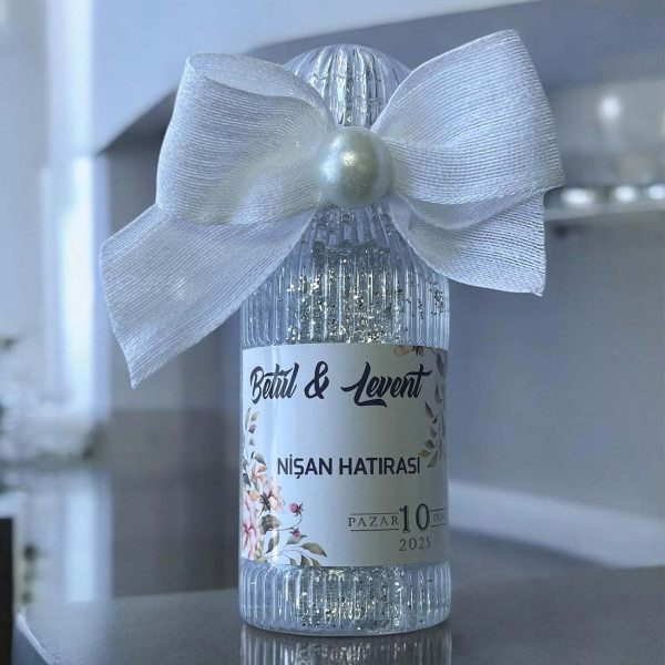 Söz - Nişan -Nikah Hediyesi Simli ve İncili Kolonya (30 Adet) 001