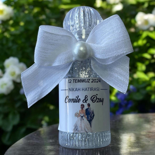 Söz - Nişan -Nikah Hediyesi Simli ve İncili Kolonya (30 Adet) 010
