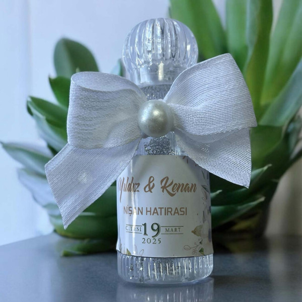 Söz - Nişan -Nikah Hediyesi Simli ve İncili Kolonya (30 Adet) 012