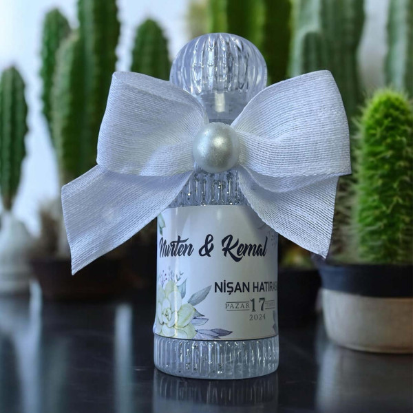 Söz - Nişan -Nikah Hediyesi Simli ve İncili Kolonya (30 Adet) 013