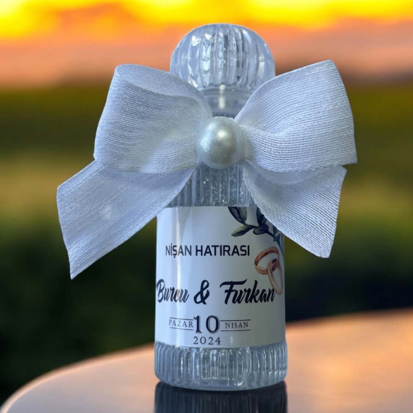 Söz - Nişan -Nikah Hediyesi Simli ve İncili Kolonya (30 Adet) 014