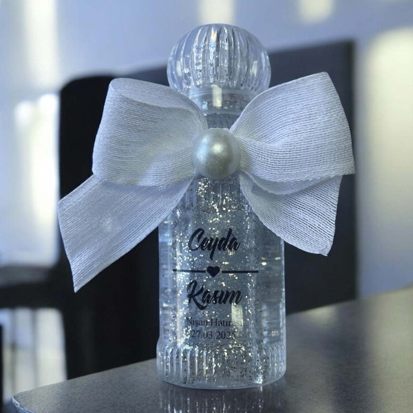 Söz - Nişan -Nikah Hediyesi Simli ve İncili Kolonya (30 Adet) 020