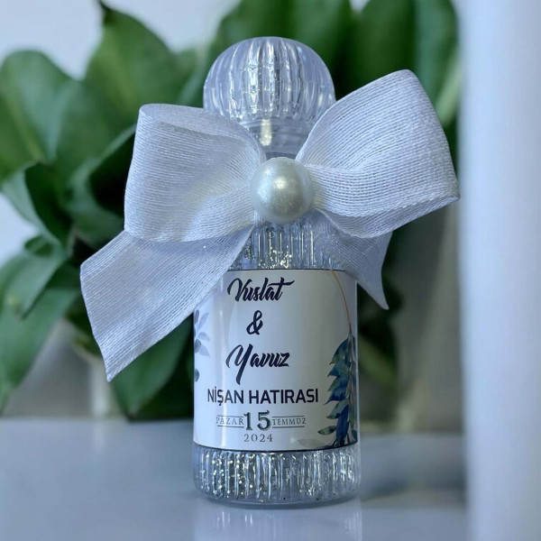 Söz - Nişan -Nikah Hediyesi Simli ve İncili Kolonya (30 Adet) 004