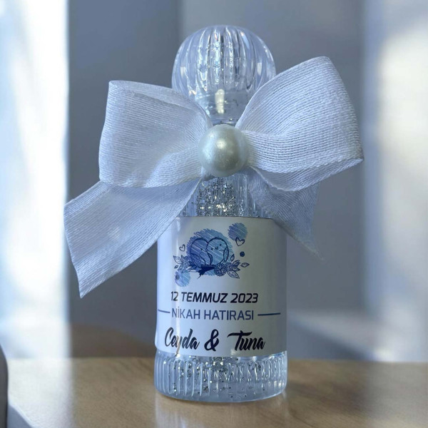 Söz - Nişan -Nikah Hediyesi Simli ve İncili Kolonya (30 Adet) 005