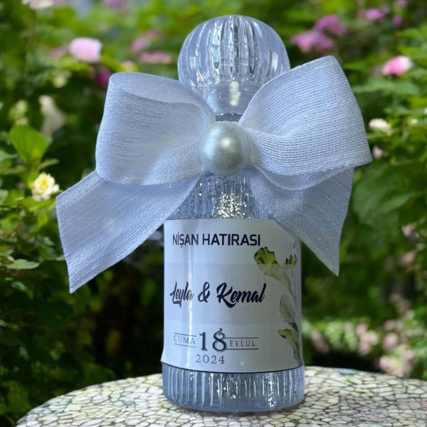 Söz - Nişan -Nikah Hediyesi Simli ve İncili Kolonya (30 Adet) 007