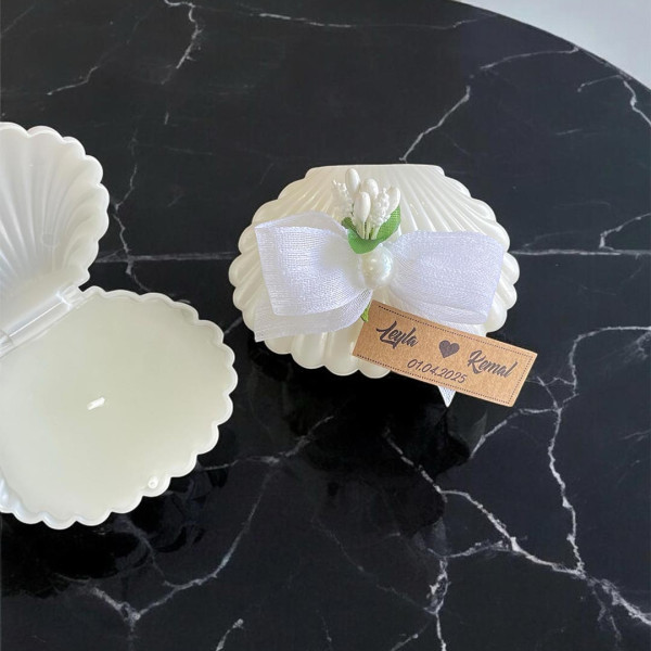 Söz Nişan Nikah Hediyesi İstiridye Mum (30 Adet)