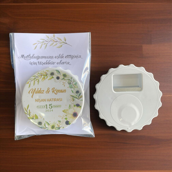 Nişan, Nikah, Düğün Hediyesi Kapak Açacak Magnet Kart ve Ambalajlı Tek Tek (kpkmg1)
