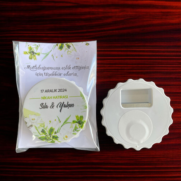Nişan, Nikah, Düğün Hediyesi Kapak Açacak Magnet Kart ve Ambalajlı Tek Tek (kpkmg11)