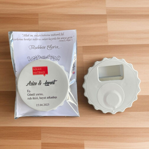 Nişan, Nikah, Düğün Hediyesi Kapak Açacak Magnet Kart ve Ambalajlı Tek Tek (kpkmg12)