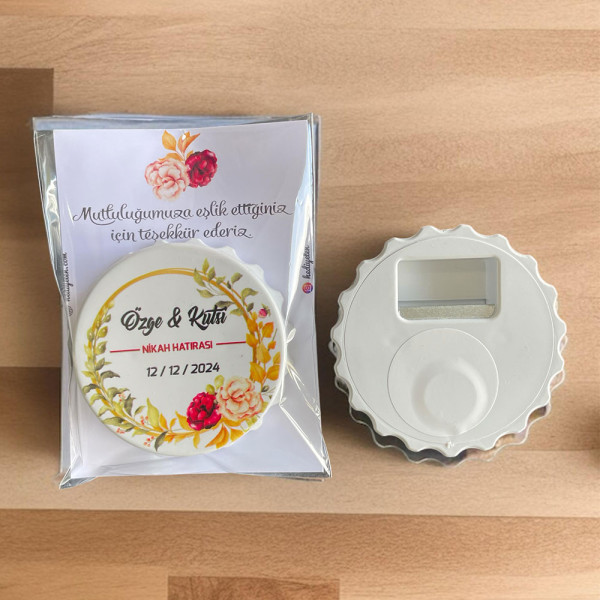 Nişan, Nikah, Düğün Hediyesi Kapak Açacak Magnet Kart ve Ambalajlı Tek Tek (kpkmg13)