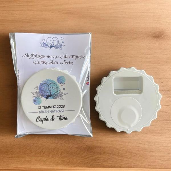 Nişan, Nikah, Düğün Hediyesi Kapak Açacak Magnet Kart ve Ambalajlı Tek Tek (kpkmg16)