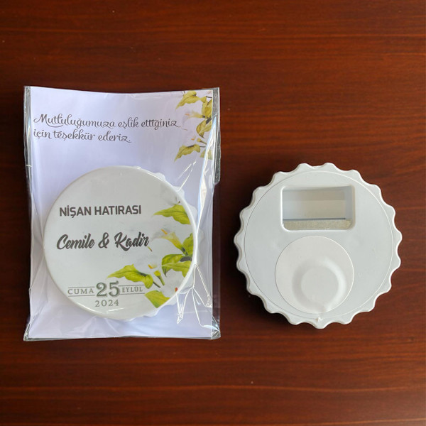 Nişan, Nikah, Düğün Hediyesi Kapak Açacak Magnet Kart ve Ambalajlı Tek Tek (kpkmg4)