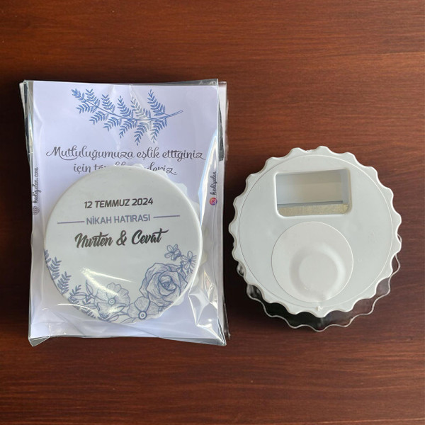 Nişan, Nikah, Düğün Hediyesi Kapak Açacak Magnet Kart ve Ambalajlı Tek Tek (kpkmg5)