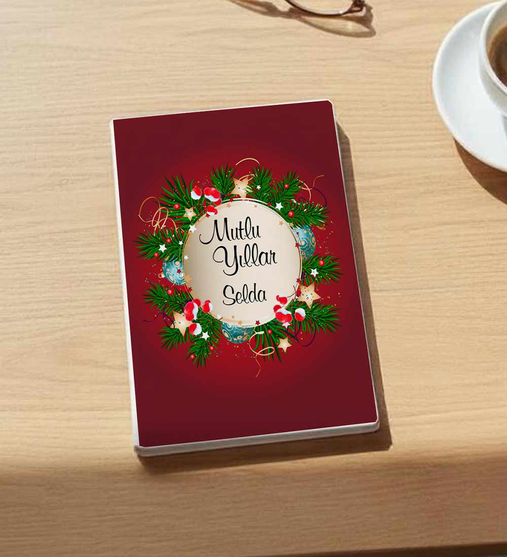 Yılbaşı Hediyesi Sukulentli Mutlu Yıllar İsimli Hediyelik Set