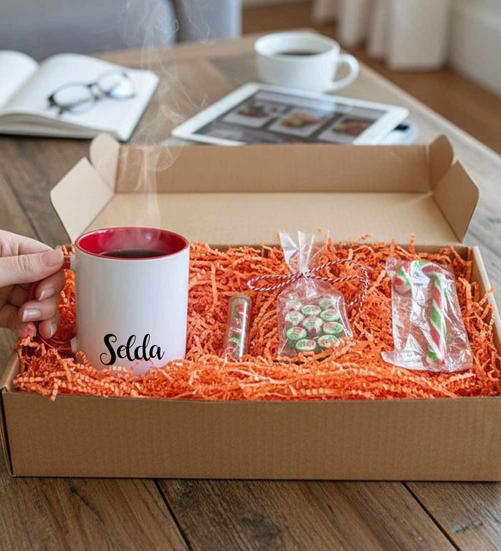 Kişiye Özel Yılbaşı Hediyesi Şekerlemeli Hediye Seti