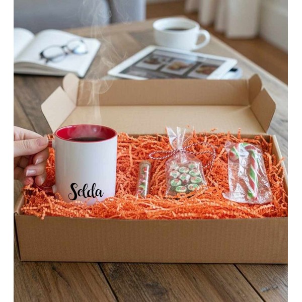 Kişiye Özel Yılbaşı Hediyesi Şekerlemeli Hediye Seti