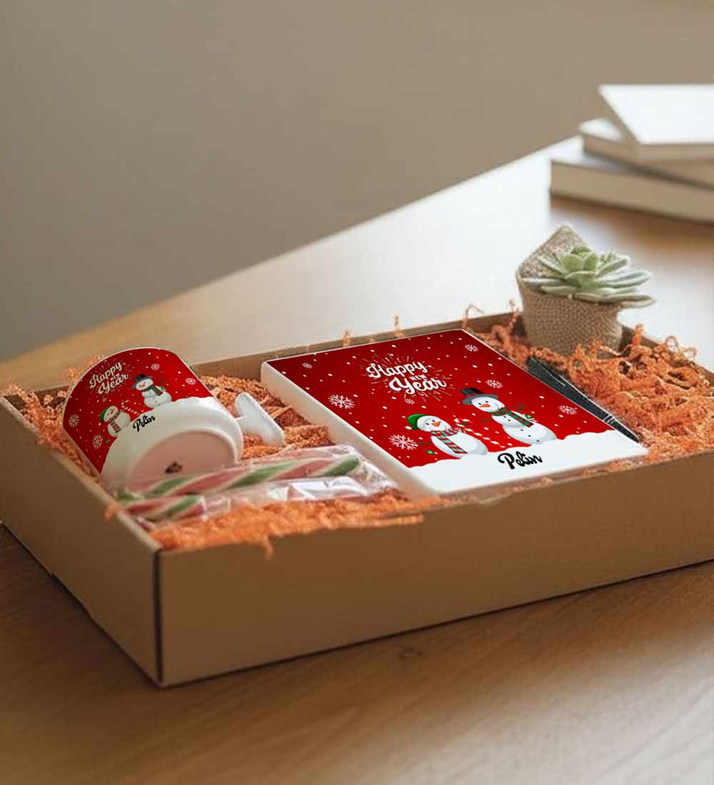 Yılbaşı Hediyesi Sukulentli Hediye Kutusu