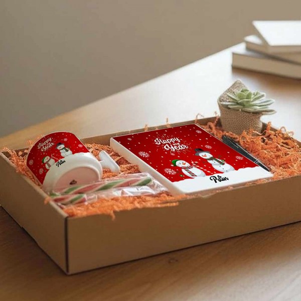 Yılbaşı Hediyesi Sukulentli Hediye Kutusu